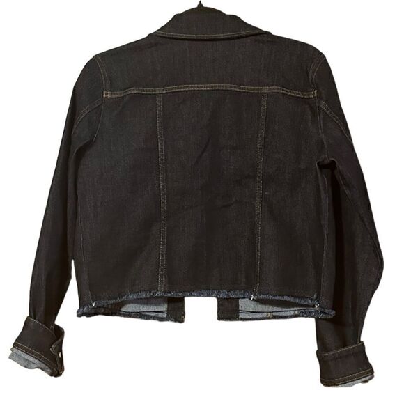 Susan Graver Jeans Dark Wash Cropped Denim Jacket Size XS 📦 - Picture 2 of 7